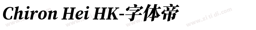 Chiron Hei HK字体转换